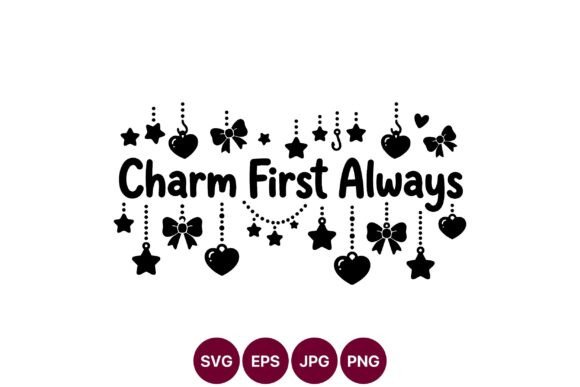 Charm Hanging Stars and Hearts: A Playful Graphic Design Asset for Crafters and Handmade Sellers