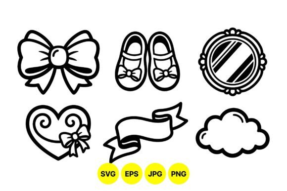 Cute Baby Accessories Clipart Pack – Delicate Graphics for Soft Branding & Illustrations