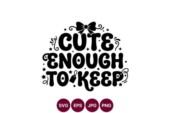 Cute Enough to Keep Design – A Peaceful Hand Lettering Graphic for Digital Sellers