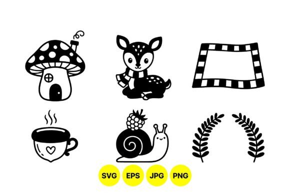 Cute Forest Animals Clipart Set: Playful Illustrations for Branding and Marketing Graphics
