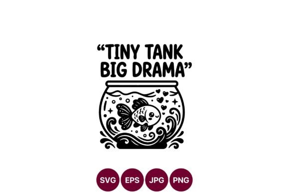 Cute Goldfish Fishbowl Design – A Playful Graphic for Etsy and Digital Sellers