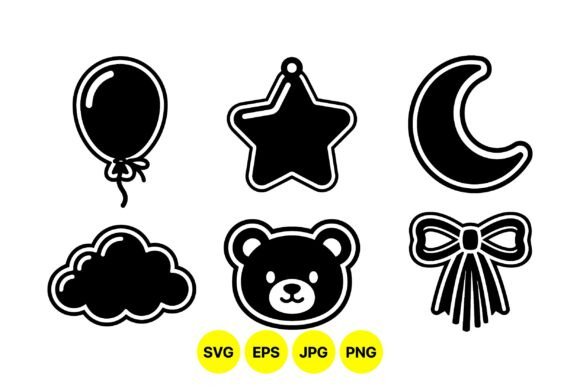 Cute Kids Silhouette SVG Icons: Simple Graphics for Playful Brand Illustrations