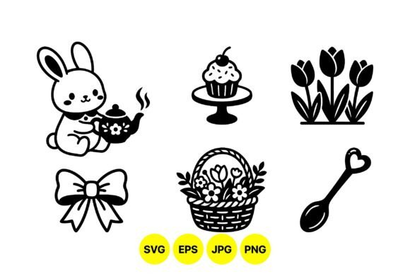 Cute Spring Bunny Clipart Set – Fresh Graphics for Digital Sellers