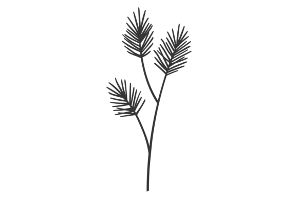 Evergreen Tree Branch Icon: A Fresh Graphic for Lifestyle and Editorial Design