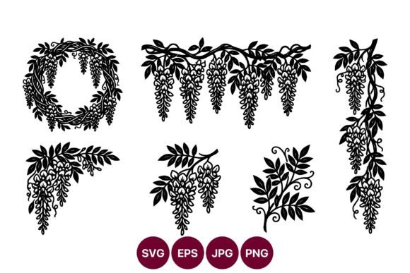 h1Wisteria Garlands Vector Graphics & Illustrations for Digital Sellers/h1
