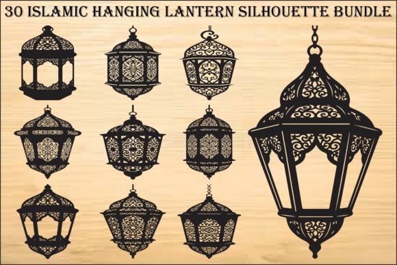 Islamic Lantern SVG Bundle: Elegant Graphics for Seasonal & Cultural Illustrations