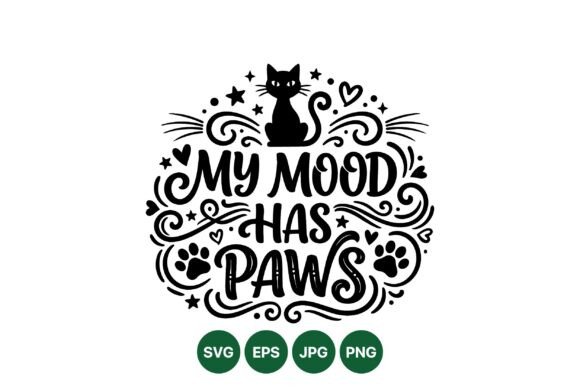My Mood Has Paws Cat Design: Playful Graphics for Local Branding and Packaging