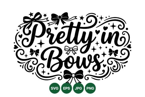 Pretty in Bows SVG Design: Elegant Illustrations for Brand Graphics