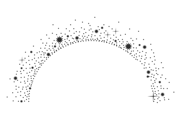 Sparkle Round Border: A Shimmering Graphic for Crafters & Illustration Lovers