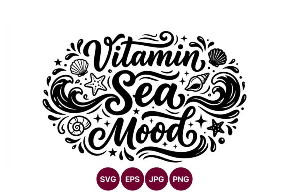 Vitamin Sea Mood Handwritten Script: A Coastal Design Staple for Graphics & Illustrations